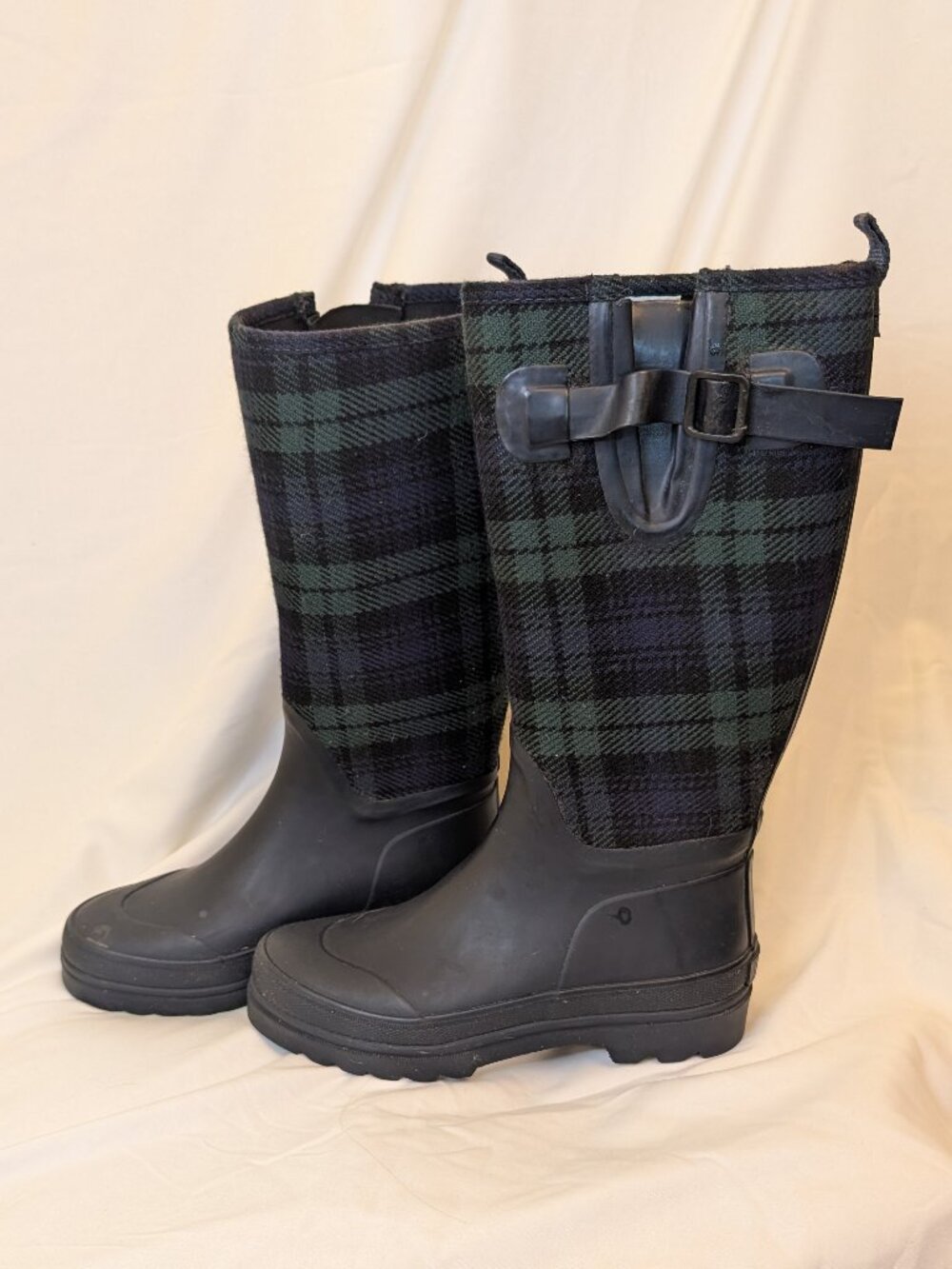 BASS GLORIA BOOT- Green Plaid Waterproof Boots